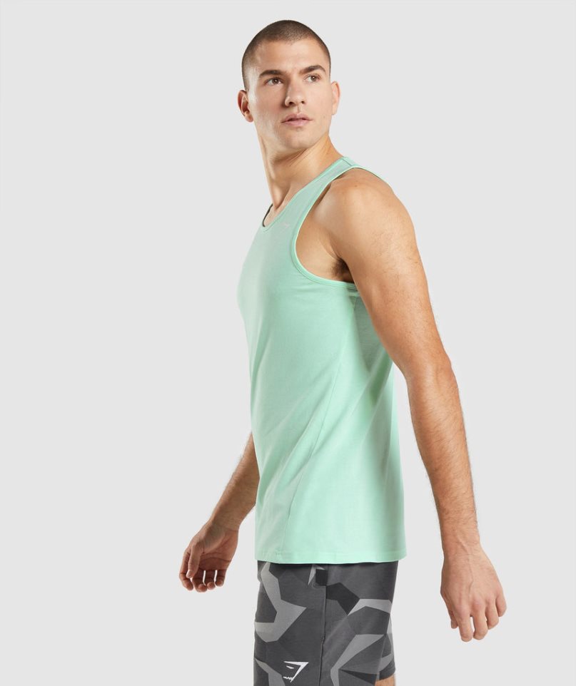 Men's Gymshark Critical Tanks Mint | CA 357A01